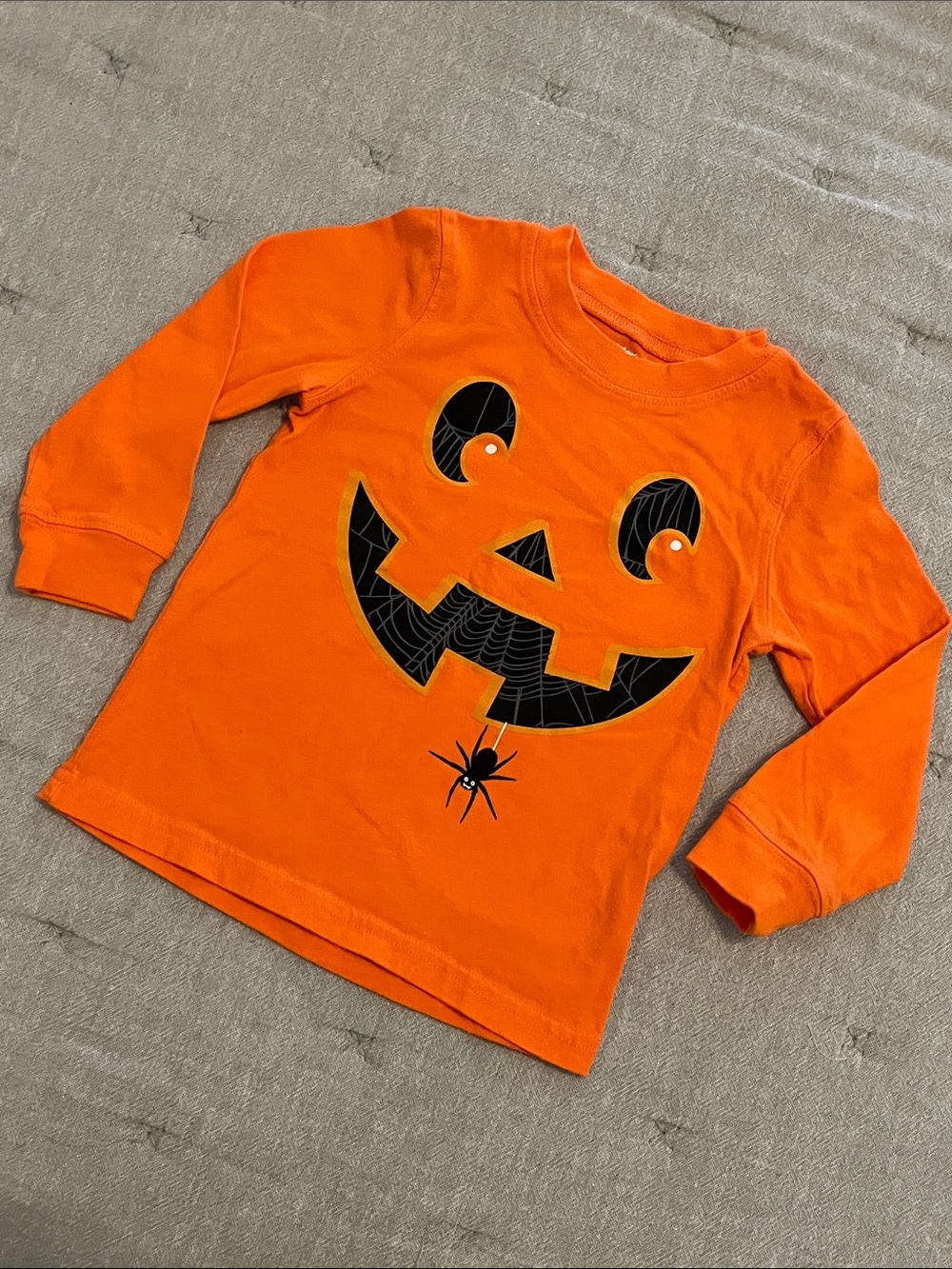 Carter's Orange Halloween Pumpkin Long Sleeve Tee